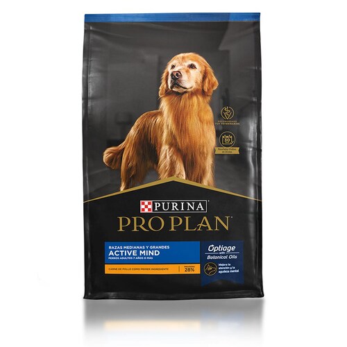 Pro Plan Comida para Perro Active Mind con Optiage para Razas Medianas y Grandes.