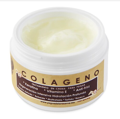 COLÁGENO Crema para peinar Yeguada la Reserva .Colágeno para el cabello . Crema para Cabello con Keratina y Vitamina E . Hidratación Profunda, Anti Frizz y Protección térmica. (2 piezas)