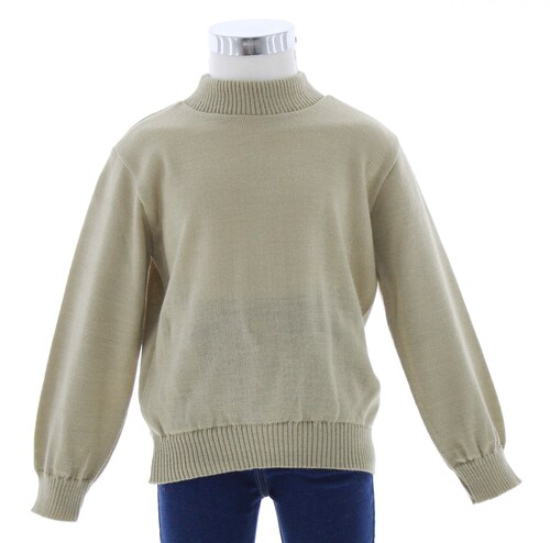 Sueter Ligero Niño Beige Cuello Alto 3451 2 a 16 Años.