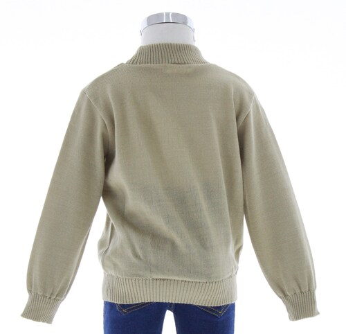 Sueter Ligero Niño Beige Cuello Alto 3451 2 a 16 Años.