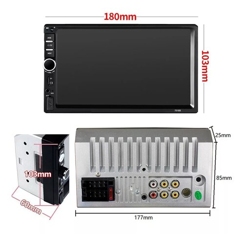 Auto Estéreo Táctil Bluetooth Usb Fm Aux Cámara