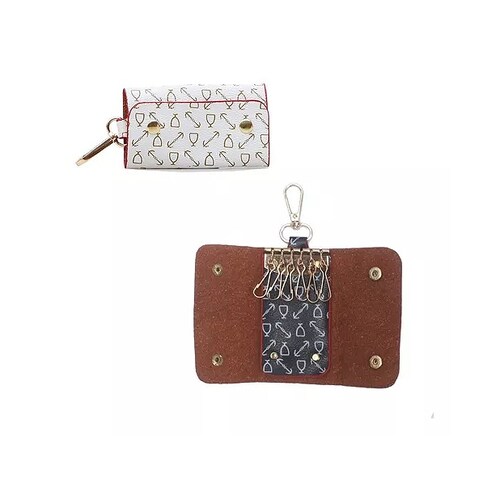 Set 6 Bolsas Mujer  moradas Cartera Estampada Moda Dama Cosmetiquera