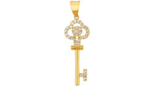 Dije Llave Flor Circs 10K - 3671