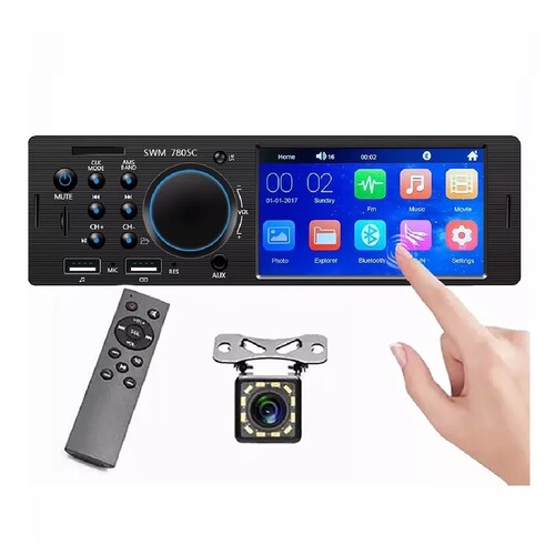 Auto Estereos Pantalla Táctil 1 Din Bluetooth Usb Cámara