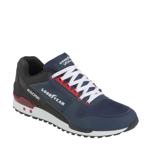 Tenis urbano retro Goodyear racing color azul marino para hombre, mod. 821749