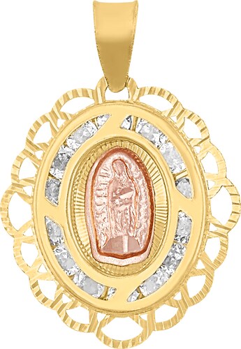 Medalla Oval Virgen Rosa 10K - 3733