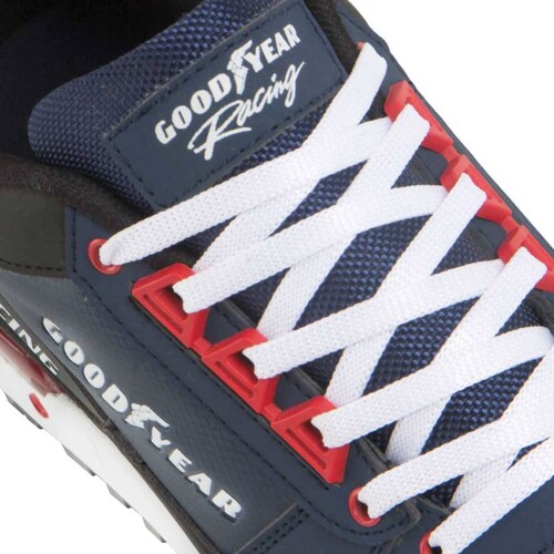 Tenis urbano retro Goodyear racing color azul marino para hombre, mod. 821749