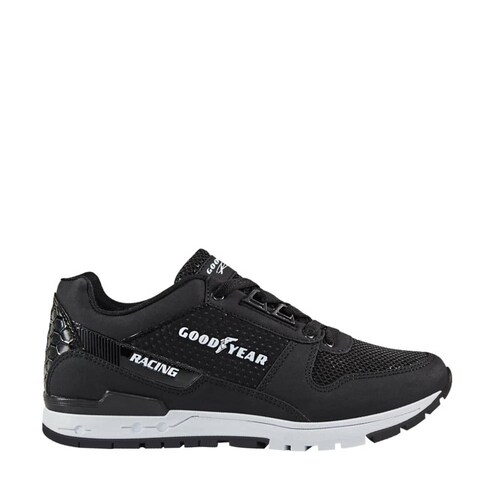 Tenis urbano retro Goodyear Racing color negro para hombre, mod. 998314.