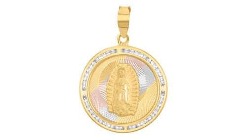 Medalla Guadalupe Rayos 3 Colores 10K - 3751
