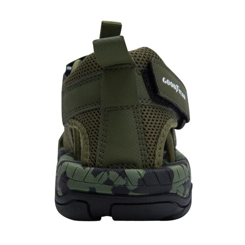 Sandalia todoterreno para exterior de hombre, marca Goodyear, color verde olivo, mod. 1005078
