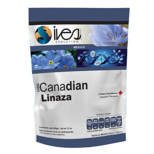 Canadian Ives Evolution México Linaza Canadiense Molida Cultivo Orgánico 600 Gr..