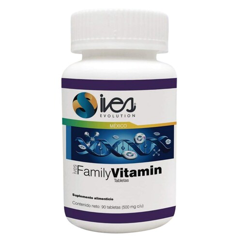 Multivitamínico tabletas Niños Family Vitamin kids Ives México 90 Tabs.