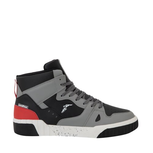 Tenis de bota urbanos, marca Goodyear, color negro con gris, para hombre, mod. 1025349