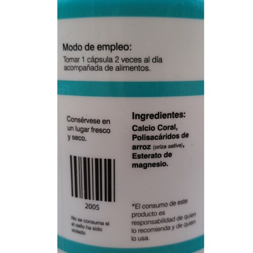 Calcio de Coral Ives Evolution Mexico con Certificado de Origen Okinawa Japón 60 Cáps..