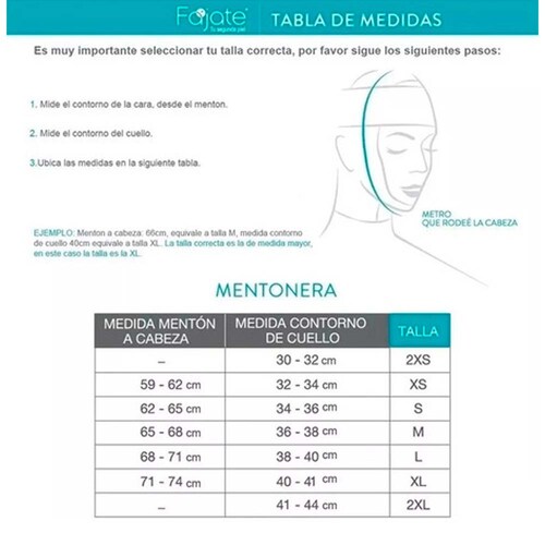 Mentonera Postquirúrgica, Faja Colombiana Mentonera Reductora De Papada, Fajas Banda Facial Bichetomía