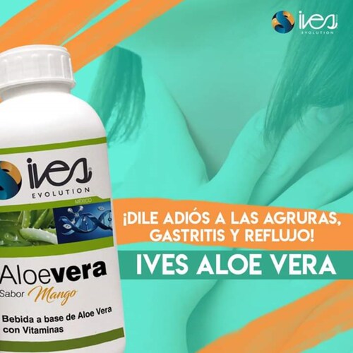 Aloe Vera Pulpa Betacaroteno Semilla de Toronja Vitaminas A C E D Ives Evolution México Sabor Mango 960 ml..