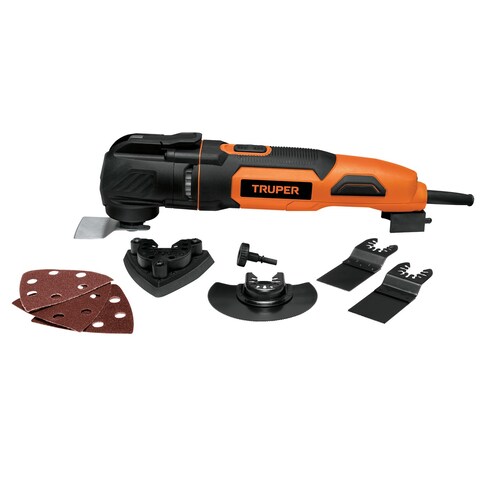 Multi herramienta profesional Oscilatoria de 350 W con 10 accesorios y maleta cortar raspar y lijar 