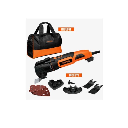 Multi herramienta profesional Oscilatoria de 350 W con 10 accesorios y maleta cortar raspar y lijar 