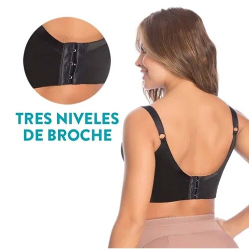 Brasier Colombiano Quita Rolllitos Alto Cubrimiento Fajate, Brasier Mujer Estilizador de Zona De Espalda