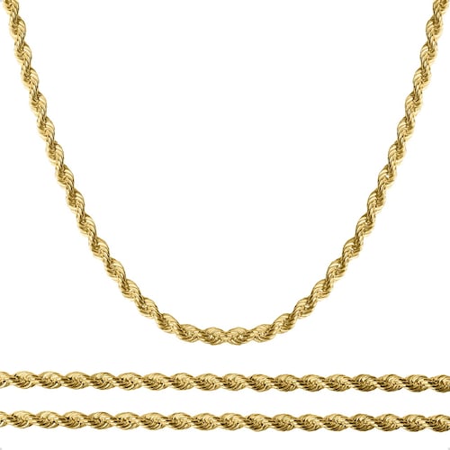 Cadena Torzal Italiano Oro 10k Torsal 55cm - 2.2mm Italy.