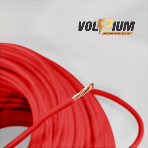 Cable Calibre 14 De Cobre Rojo Thw-ls / Thhw-ls 100 M Voltium