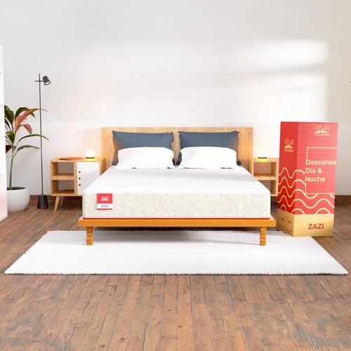 Colchón Matrimonial en Caja Zazi + Almohada en Caja de Memory Foam
