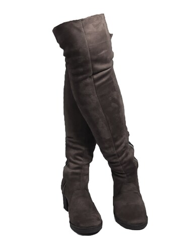 Bota Larga redonda de tacon para mujer, Nyxmart ®