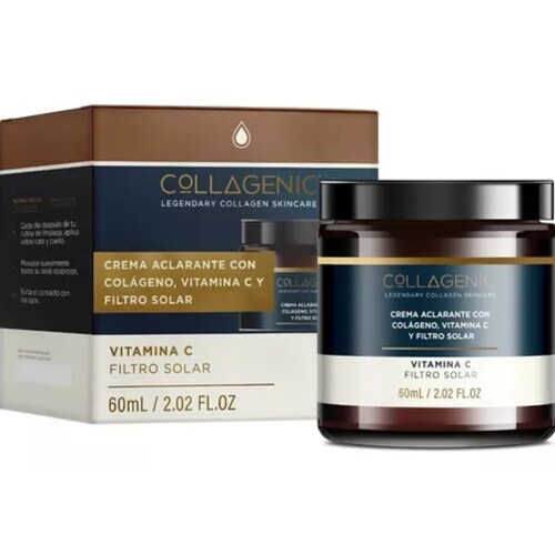Crema Aclarante Facial 60ml Vitamina C Colageno Filtro Solar