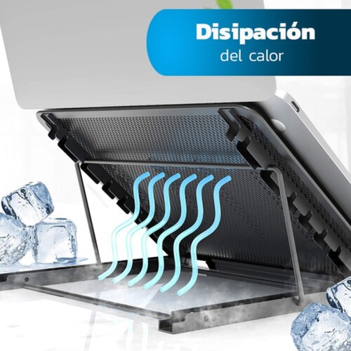 Base Soporte Para Laptop Ajustable de Aluminio Negro