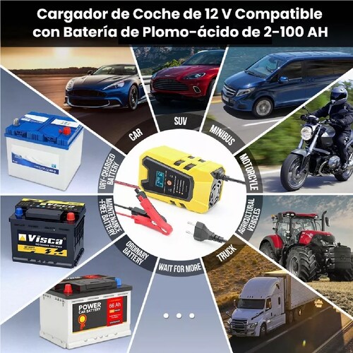 Cargador De Baterías Inteligente Para Batería De Coche/moto