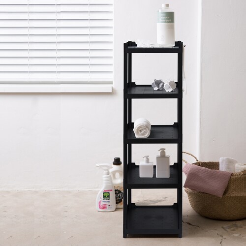 Estante  Anaquel Multiusos 5 Niveles , Plástico, Negro