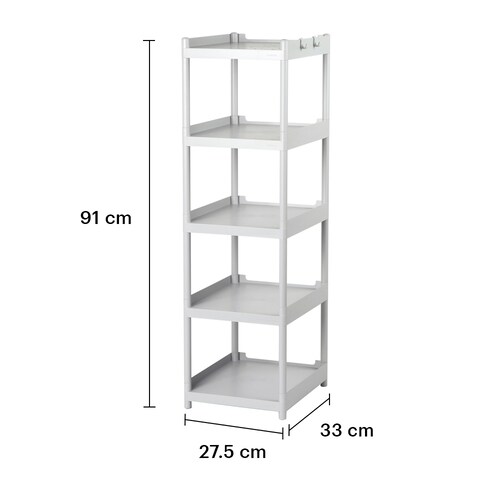 AGBOX Estante  Anaquel Multiusos 5 Niveles Plástico Blanco LTHMA006.