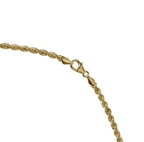 Cadena Torzal Italiano Oro Sólido 10k Torsal | 55cm - 4mm.