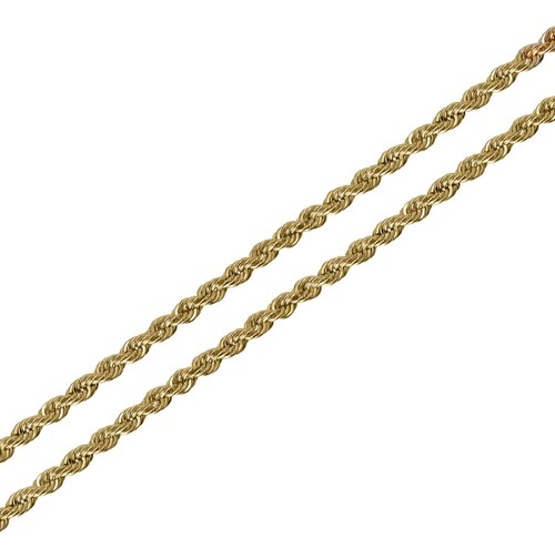 Cadena Torzal Italiano Oro Sólido 10k Torsal | 55cm - 4mm.
