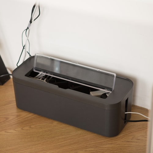 AGBOX Caja Organizadora Para Ocultar Cables Negro LTOFL001.