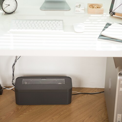 AGBOX Caja Organizadora Para Ocultar Cables Negro LTOFL001.