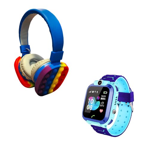 Kit de audífonos inalámbricos y reloj inteligente con GPS Gadgets&Fun para niños