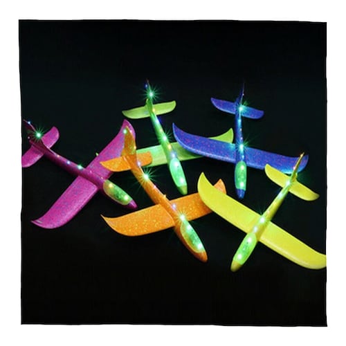 3 Juguete Aeroplano Ultraligero Con Luces Led Avion Grande
