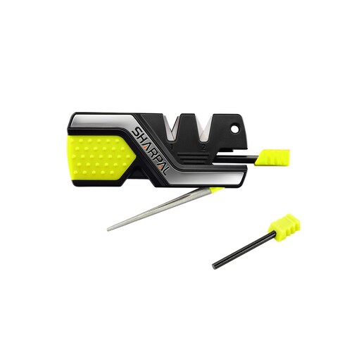 Afilador De Supervivencia 6 En 1 Con Doble Pedernal Verde Sharpal