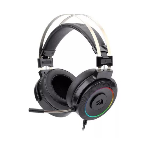 Headsets LAMIA H320-RGB, USB RGB Gaming Headset con base Audifonos Negro