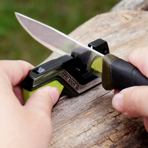 Afilador De Supervivencia 6 En 1 Con Doble Pedernal Verde Sharpal