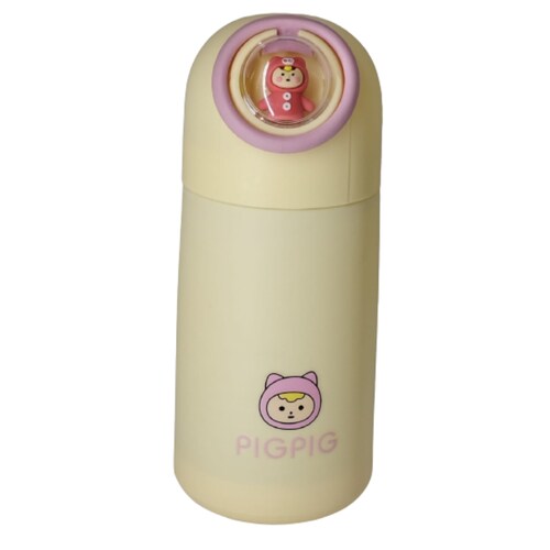 Vaso de vidrio recubierto de plastico con diseño infantil