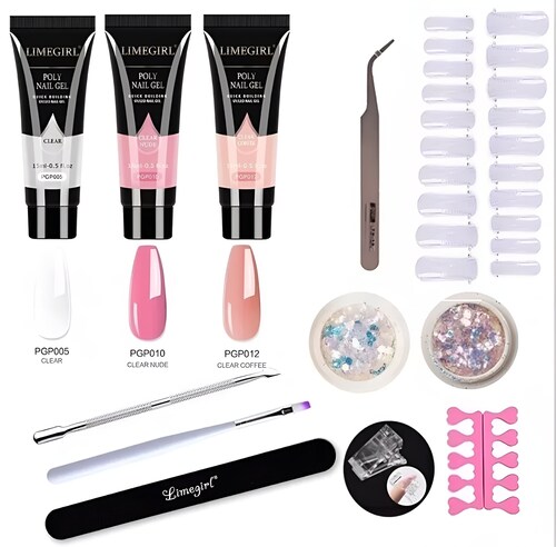 Set Decoracion Uñas Acrilicas Polygel Pulidora Uñas/32piezas