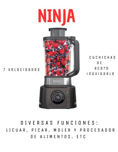 Licuadora Ninja 7 Funciones en 1 Reacondicionado/  CO401B   Reacondicionado(caja génerica).
