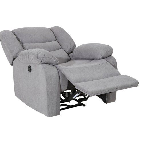 Sillón Reclinable Milán Eléctrico de Tela color Gris