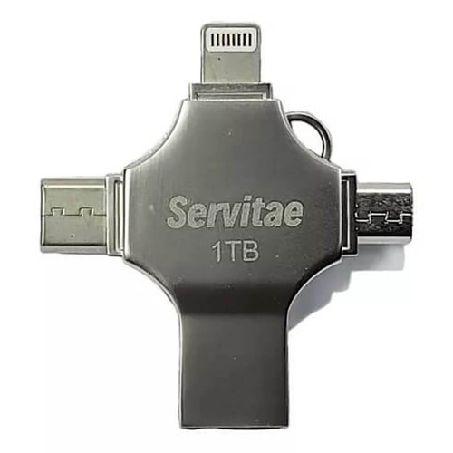Memoria Otg 4 En 1 iPhone Android iPad Pc Usb-c Lighting 1tb