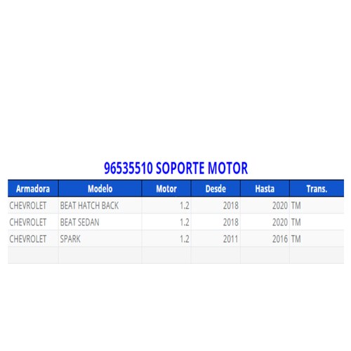 Soporte motor acdelco original para Beat Hatch Back 2018-2020 Beat Sedan 2018-2020 Spark  2011-2016