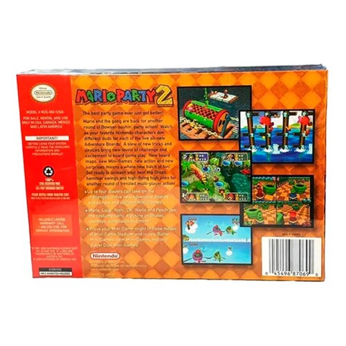 Mario Party 2 Físico En Caja Con Manual Nintendo 64.
