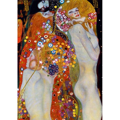 Rompecabezas Water Serpents II 1907 Klimt Bluebird 1000 pz