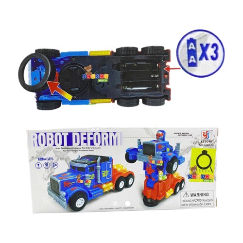 Trailer Transformer Robot Con Luz Sonido Movimiento 2en1